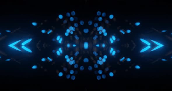 Optical fibers animation of distribution of the light signal from a diode.