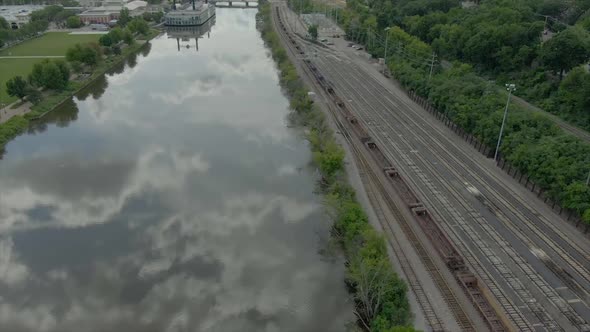 River, Casino, Train Clouds