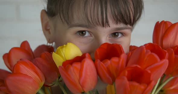 Happiness from flowers.