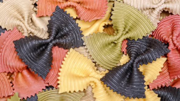 Colored Farfalle Pasta Bow Tie Pasta Background
