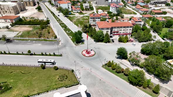 Old City in Turkey aerial view 4 K