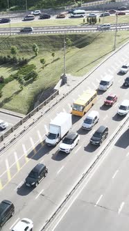 Cars on the Road Aerial View