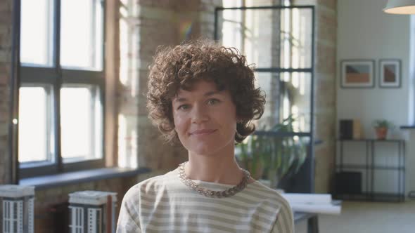 Portrait of Young Female Architect in Office