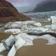 Flying Around Icebergs and Approaching to Glacier Tongue End - VideoHive Item for Sale