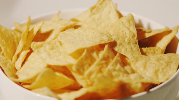 Pile of Tortilla Chips on the Plate