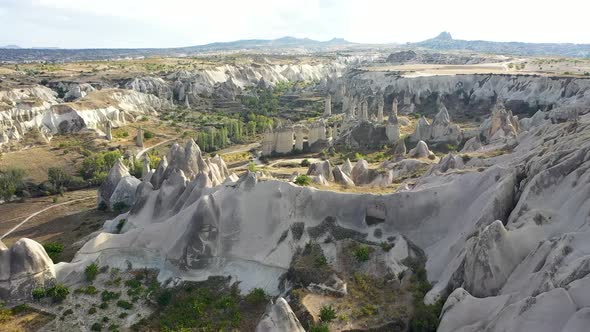 Landscapes of Cappadocia Shot on a Drone Turkey