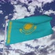Kazakhstan Flag With Sky 4k - VideoHive Item for Sale