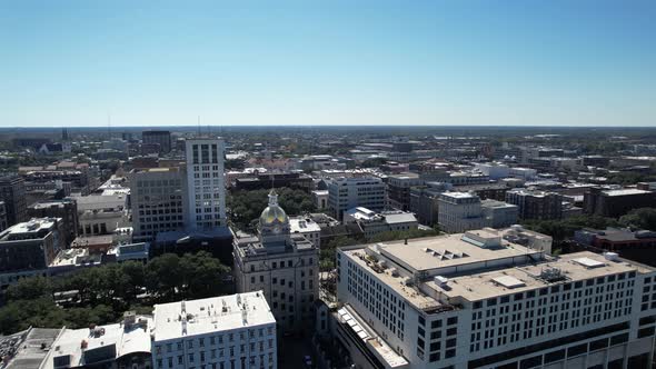 Drone View of Savannah, Georgia