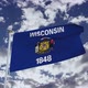 Wisconsin Flag With Sky - VideoHive Item for Sale