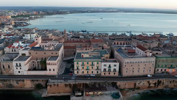 An aerial view of Taranto old town