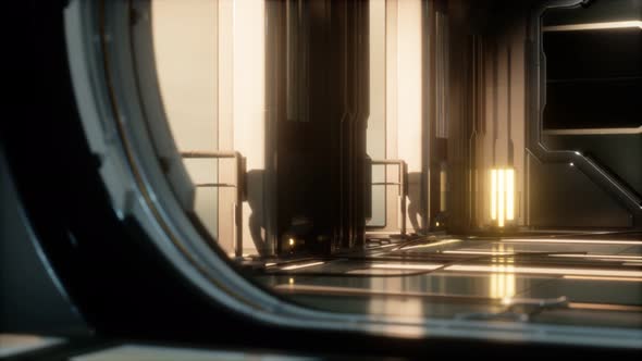 Sci-fi Tunnel or Spaceship Corridor alt