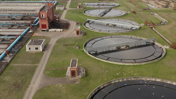 Wastewater Treatment Station With Pools