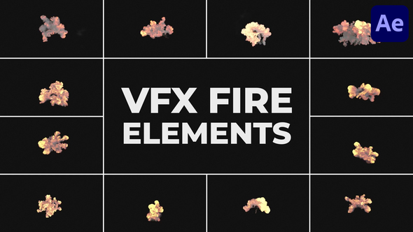 VFX Flames Elements for After Effects alt