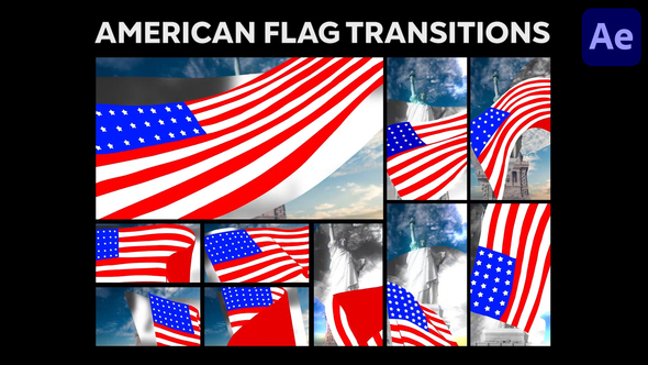 American Flag Transitions for After Effects