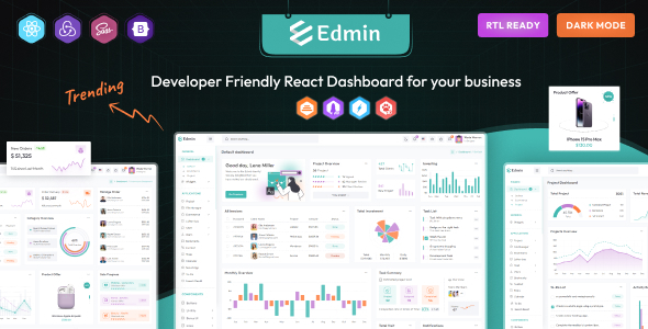 Edmin React JS Admin Dashboard Template