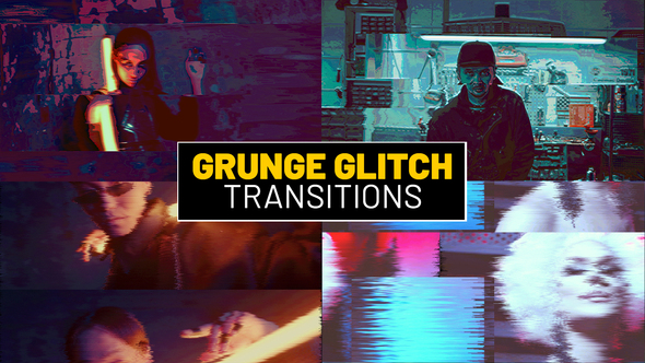 Grunge Glitch Transitions | After Effects alt