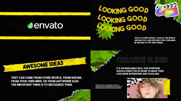 Creative Texture Paper Slides | FCPX alt