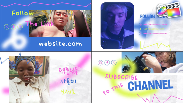 Spray Texture Social Media Slides | FCPX alt