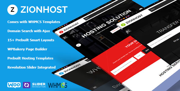 ZionHost - Web Hosting, WHMCS and Corporate Business WordPress Theme