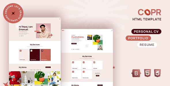 Copr - Personal Portfolio HTML Template