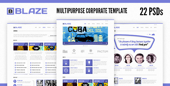 Blaze Corporate PSD Template