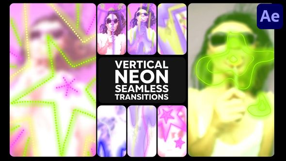 Seamless Vertical Neon Transitions | After Effects alt