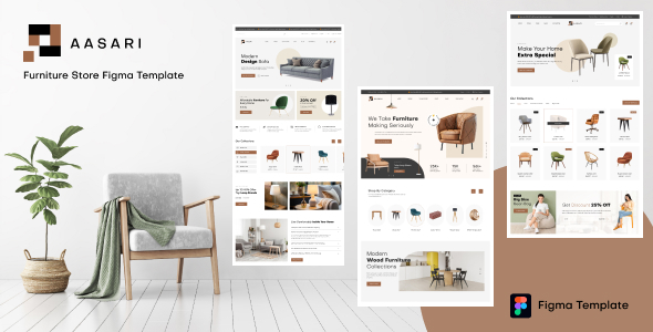 Aasari - Furniture & Home Decor eCommerce Figma Template