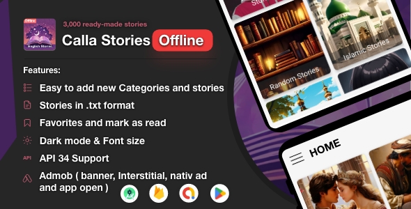 Calla English Stories app Offline - Android Studio