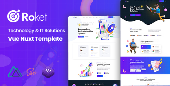 Roket - Technology & IT Solutions Vue Nuxt Template