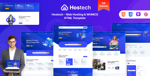 Hostech - Web Hosting Service HTML Template