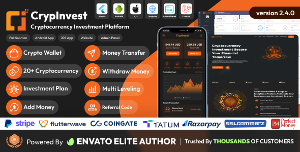 CrypInvest - Cryptocurrency Investment Platform Full Solution