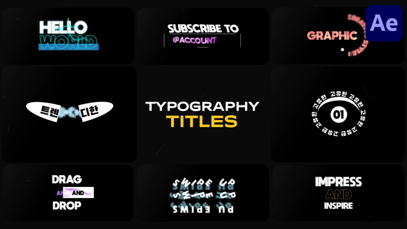 Typography Titles for After Effects alt