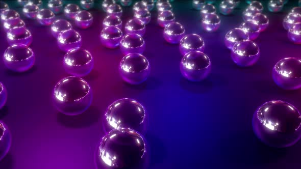 Colored Glass Spheres Background Loop
