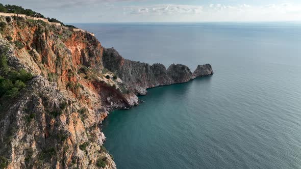 Castle Alanya Kalesi Aerial View 4 K