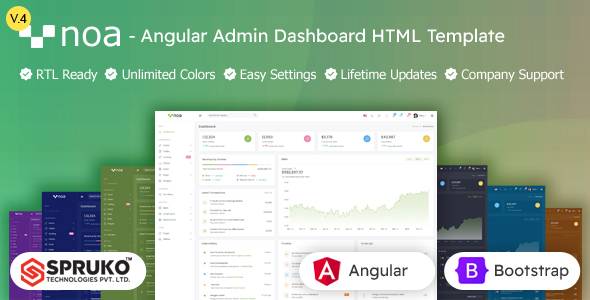 NOA - Angular Admin & Dashboard Template