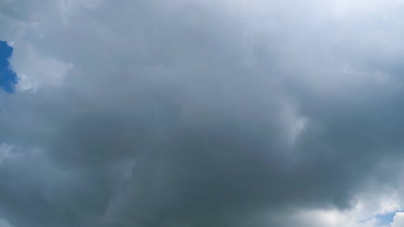 Storm Clouds Are Moving in Sky, Timelapse.