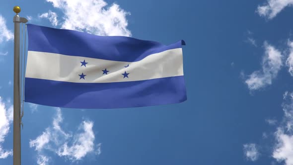 Honduras Flag On Flagpole