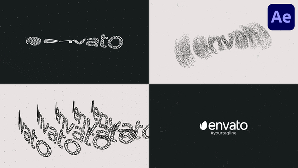 Grid Glitch Logo for After Effects alt