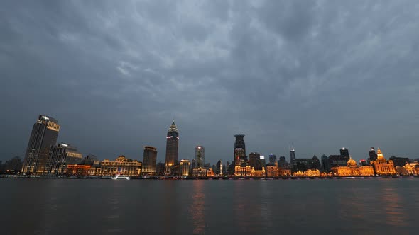 Night View Of The Bund In Shanghai