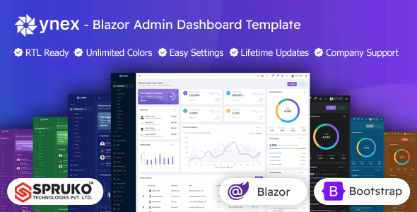 Ynex – Blazor Admin Dashboard template – 0 Sold!