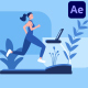 Treadmill Running Girl Explainer for After Effects - VideoHive Item for Sale