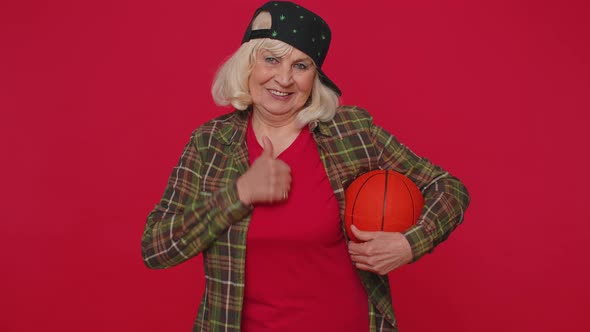 Woman Sportsman Basketball Fan Holding Ball Training Dribbling Workout Sport Motivation Lifestyle