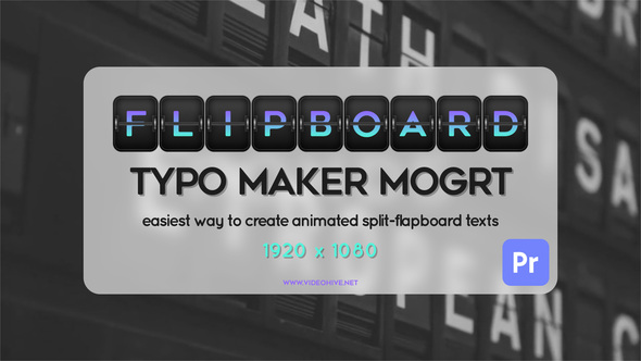 Flipboard Typo Maker Mogrt