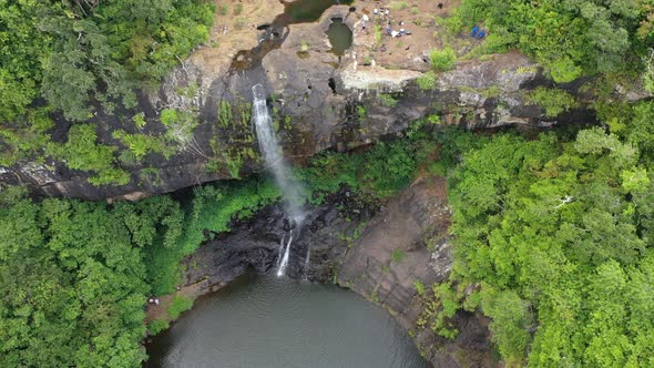cascades of waterfalls Tamarin island of Mauritius., Seven cascades of Tamarin waterfalls