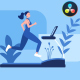 Treadmill Running Girl Explainer for DaVinci Resolve - VideoHive Item for Sale