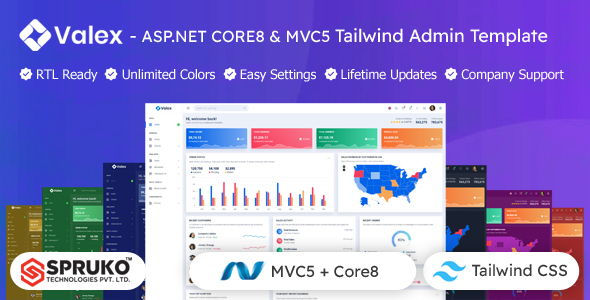 Valex - Dotnet Framework Tailwind Dashboard Template