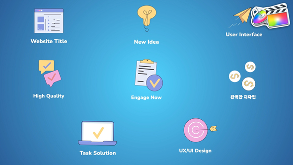 Web Interface Icons And Titles for FCPX alt