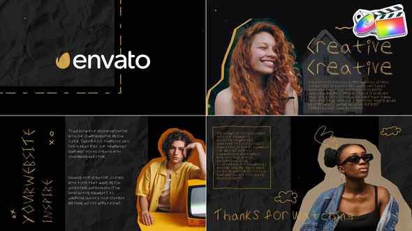 Stylish Crumbled Slides for FCPX alt