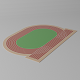 Cartoon Running Track 3D model - 3DOcean Item for Sale