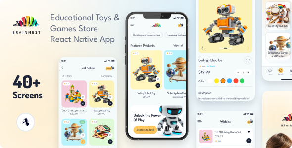 BrainNest - Educational Toys & Games Store App | Expo 51.0.9 | Frontend